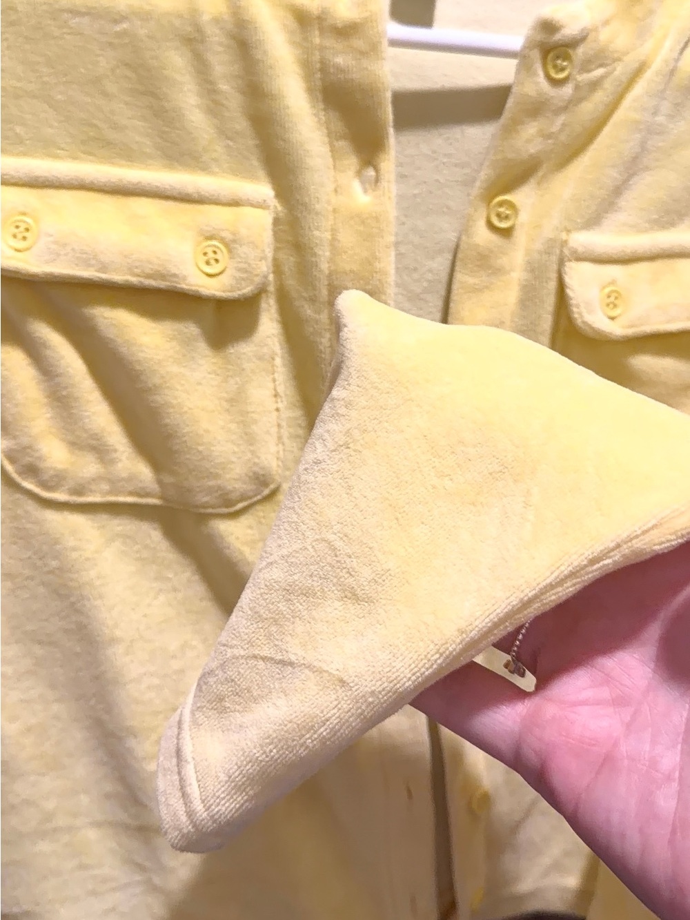 Jaded London Lemon Yellow Velour Cropped Button-Front Cardigan - Picture 6 of 8